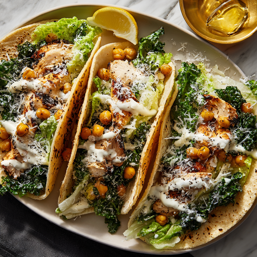 Chicken Caesar Tacos : High-Protein, Flavor-Packed Twist on a Classic