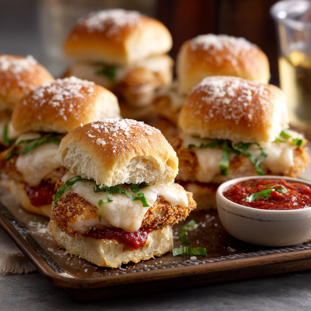 Chicken Parmesan Sliders : Kid-Friendly, Protein-Packed Mini Sandwiches