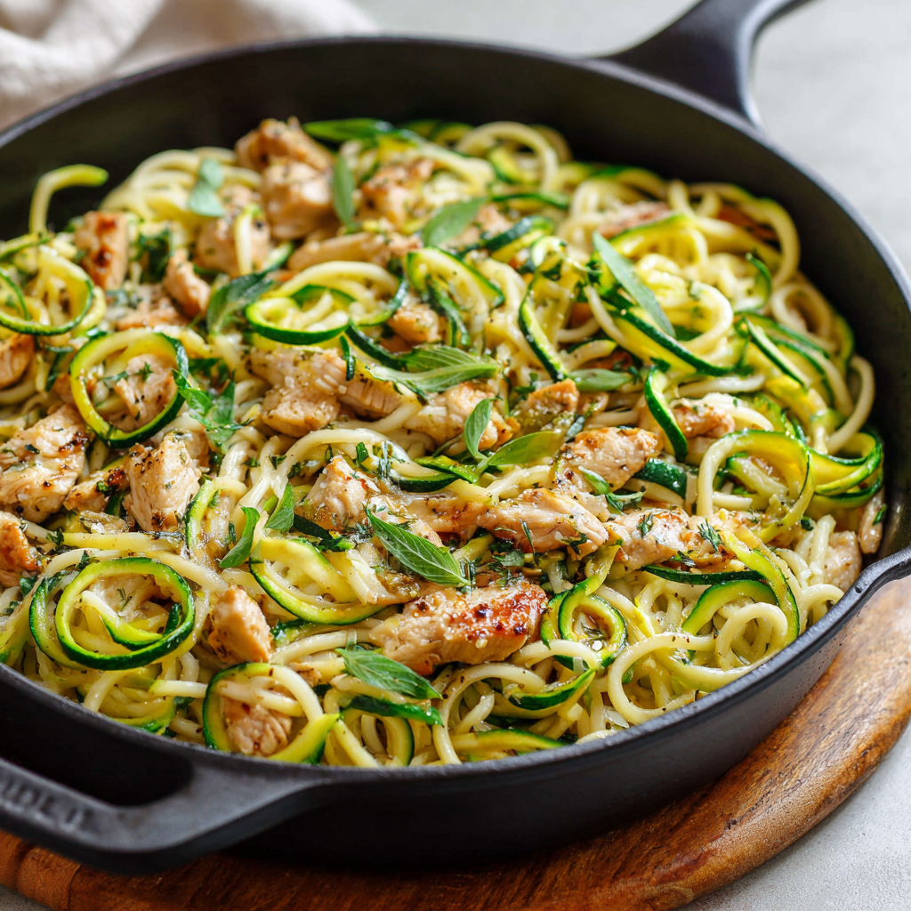 Chicken Zoodle Pasta : Light, Balanced & Packed with Flavor
