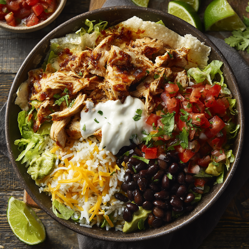 Chicken and Black Bean Quesadilla Bowls : High-Protein, Build-Your-Own Dinner Idea