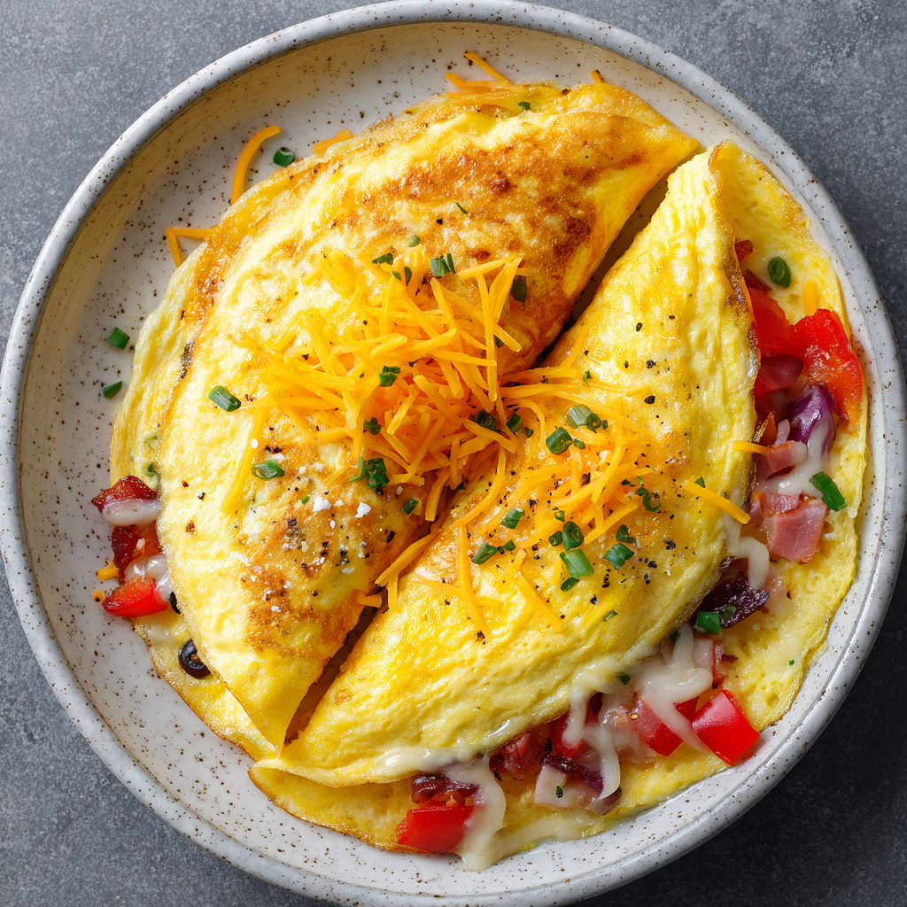 Easy Omelette Recipe : Fluffy, Fast & Filled with Your Favorites