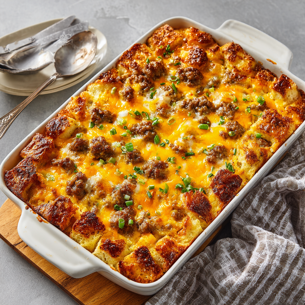 Easy Sausage Breakfast Casserole : Hearty, Cheesy & Perfect for Make-Ahead Mornings