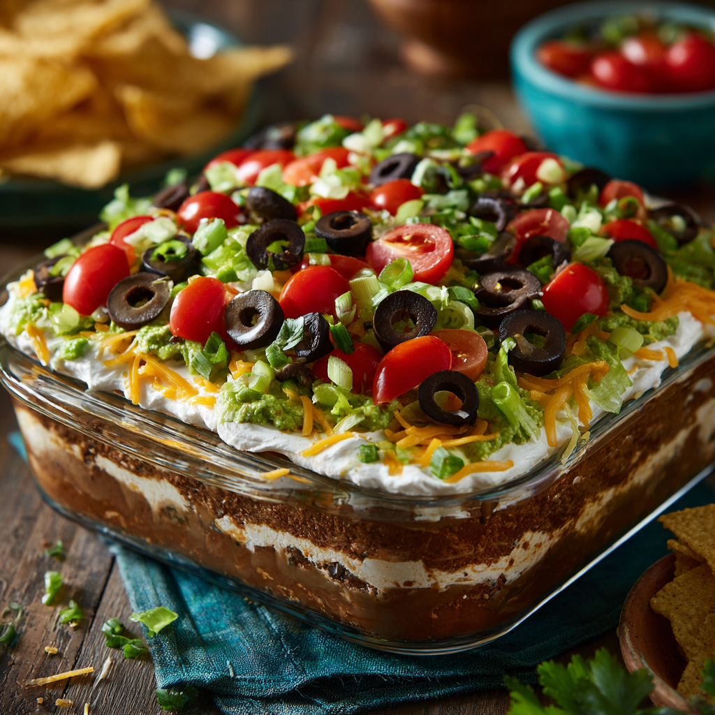 Loaded 7-Layer Dip : No-Cook, Crowd-Pleasing & Always the First to Go