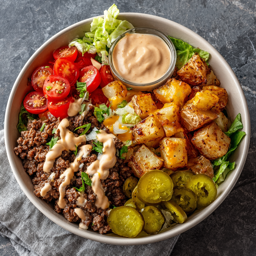 Loaded Burger Bowls : All Your Favorite Burger Flavors in a Bowl