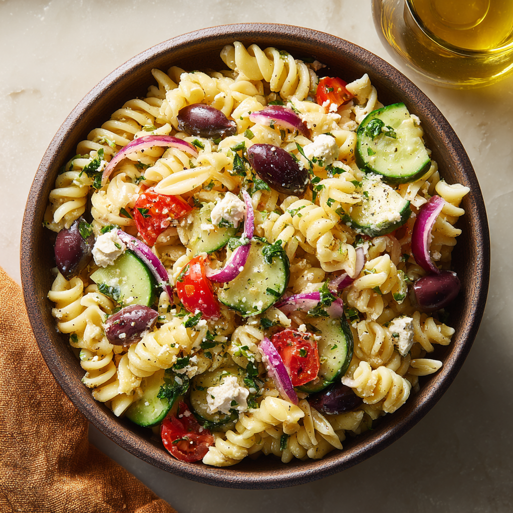 Mediterranean Pasta Bowl : Bright, Fresh, and Full of Flavor