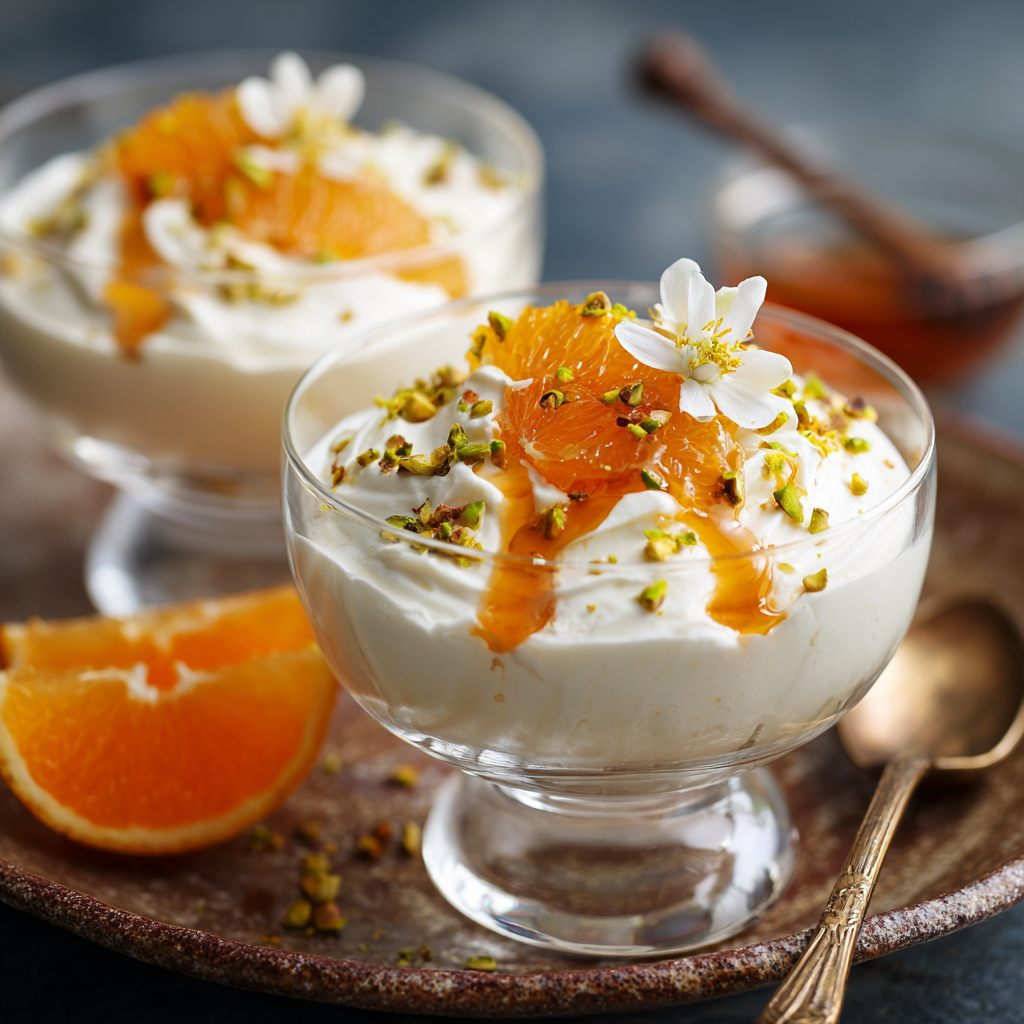Orange Blossom Yogurt Mousse : Light and Floral No-Bake Dessert