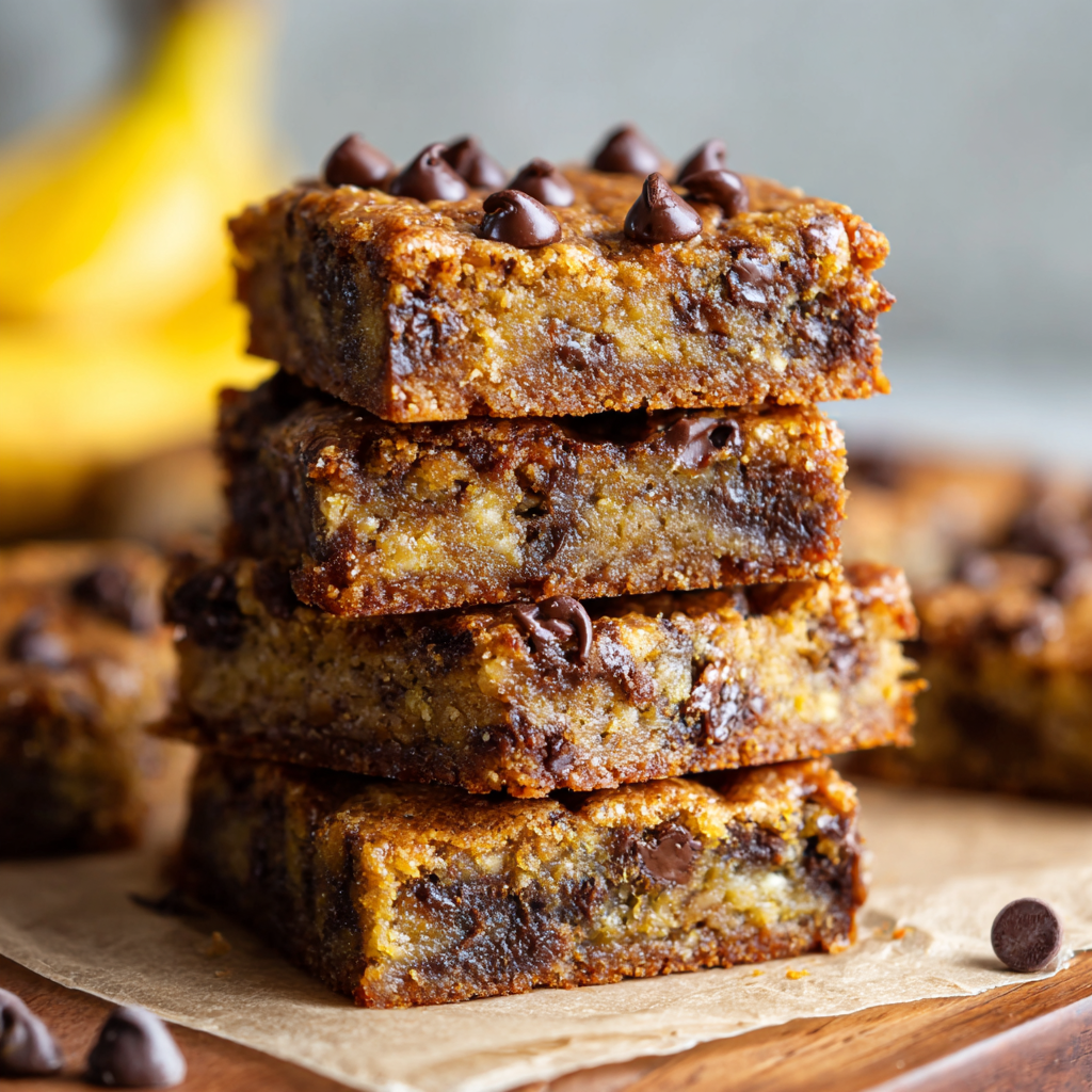 Soft Banana Chocolate Chip Bars :  A Crowd-Pleasing Treat