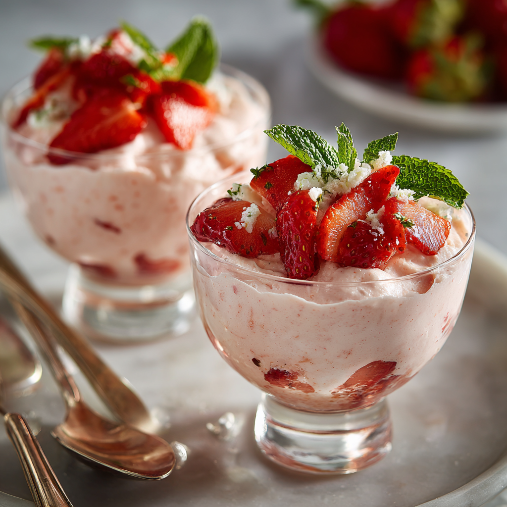 Strawberry Mascarpone Mousse : Creamy No-Bake Summer Dessert