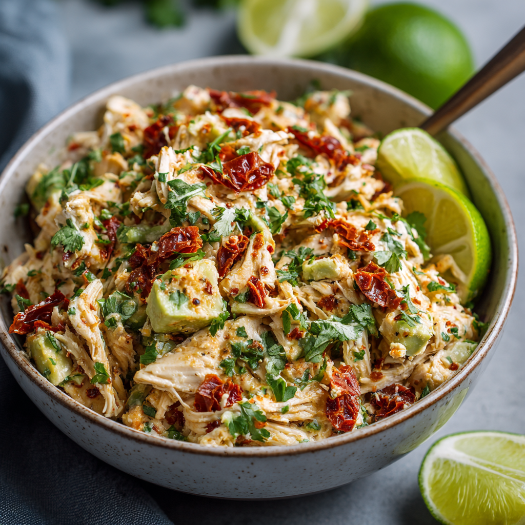 Sundried Tomato Cilantro Lime Chicken Salad : High Protein, Full Flavor