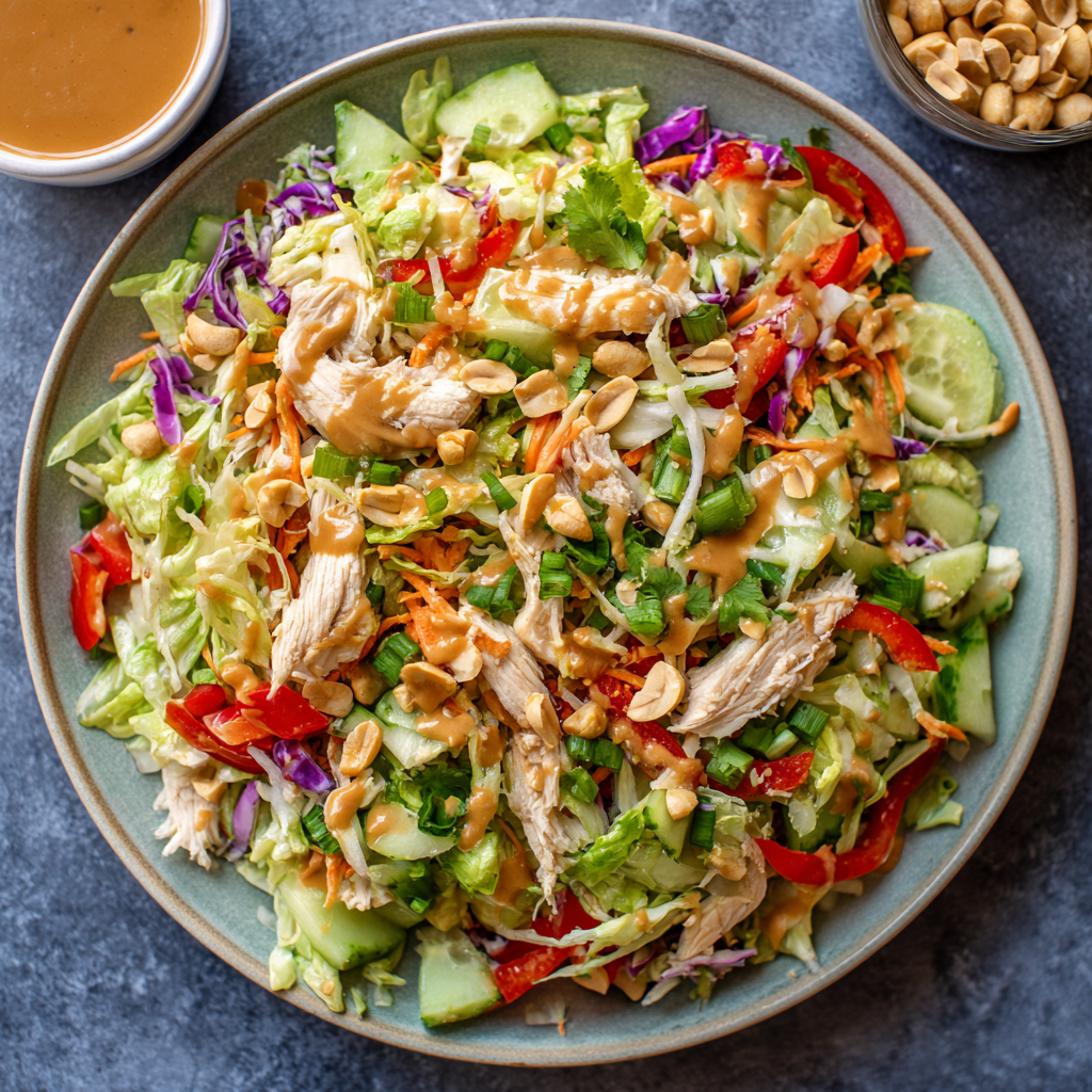Thai Chicken Salad : Fresh, Crunchy & Packed with Sweet-Savory Flavor