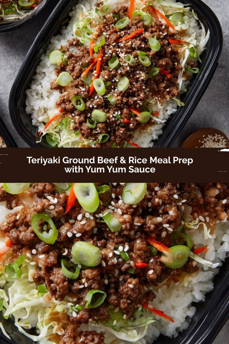 Teriyaki Ground Beef & Rice Meal Prep with Yum Yum Sauce - The Comfort ...