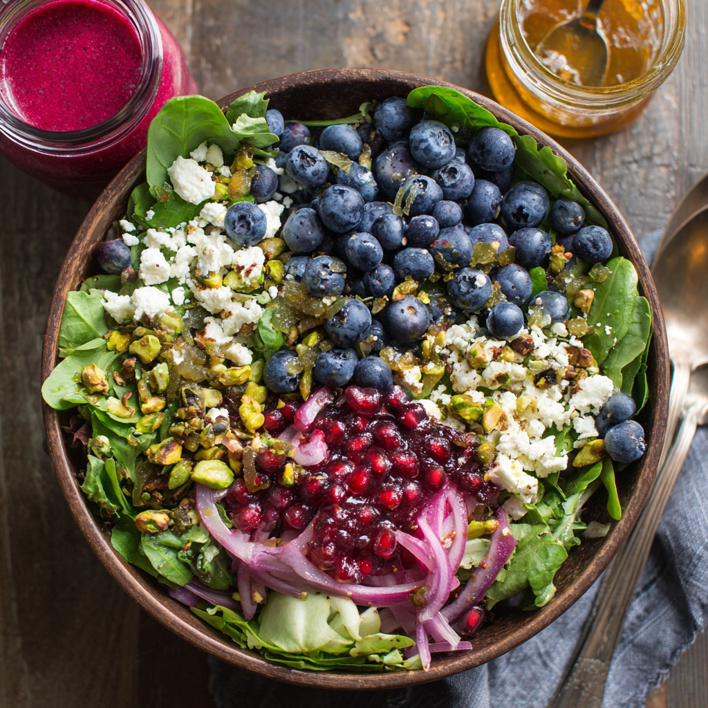 Blueberry Pistachio Spring Salad: Sweet, Crunchy, and Totally Refreshing