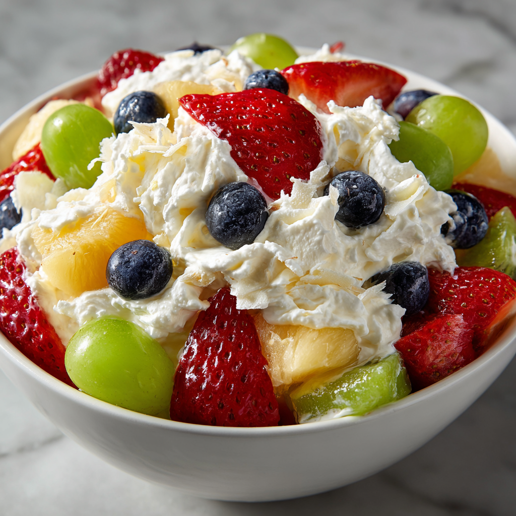 Cheesecake Fruit Salad – Creamy, Fluffy & Perfect for Parties