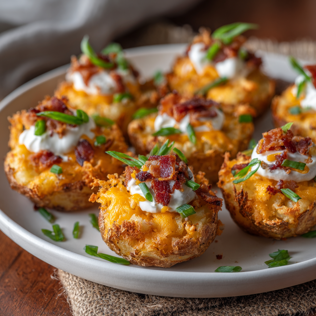 Cheesy Loaded Potato Bites : Crispy, Creamy & Game Day Ready