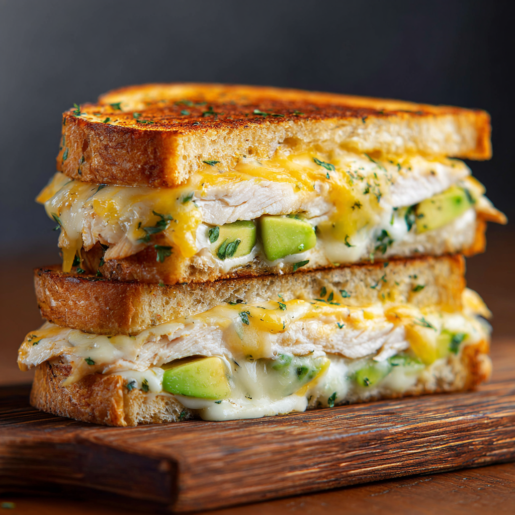 Chicken Avocado Melt Sandwich : Creamy, Cheesy & Packed with Flavor