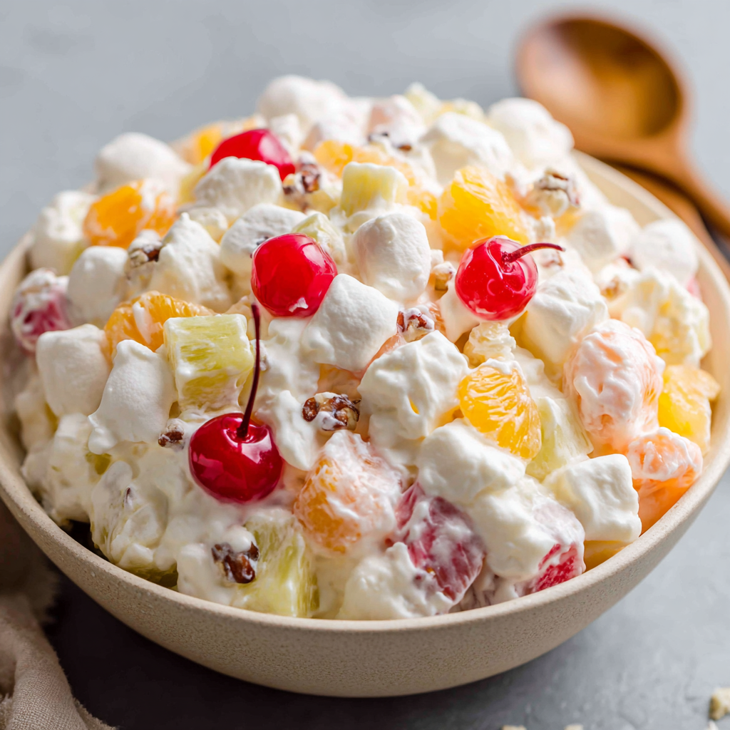 Classic Ambrosia Salad (Southern Creamy Marshmallow Fruit Salad)