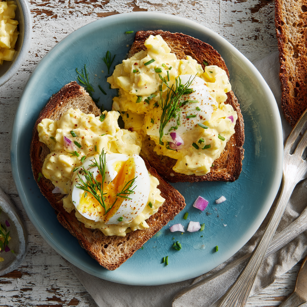 Classic Egg Salad : Creamy, Tangy, and Deviled-Egg Inspired
