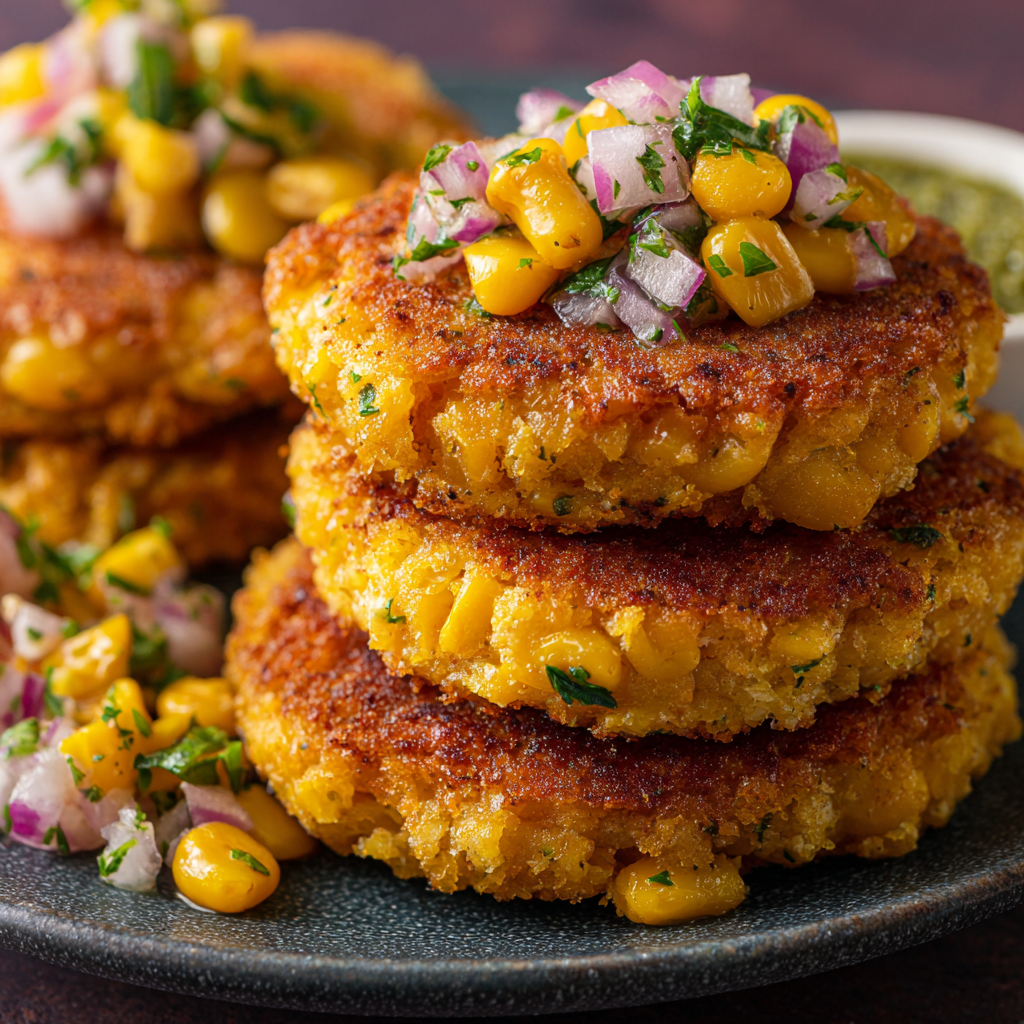 Crispy Chickpea Corn Patties : Easy, Flavorful & Plant-Based