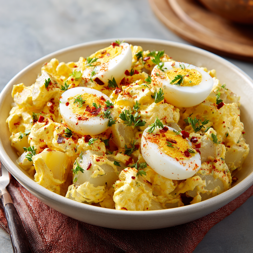Deviled Egg Potato Salad : A Spicy Twist on a Classic
