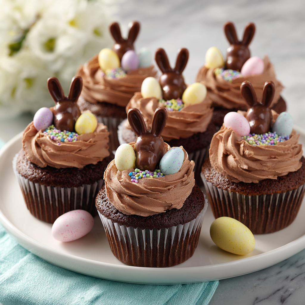 Easter Chocolate Bunny Surprise Cupcakes : Fun & Festive Treats for Kids