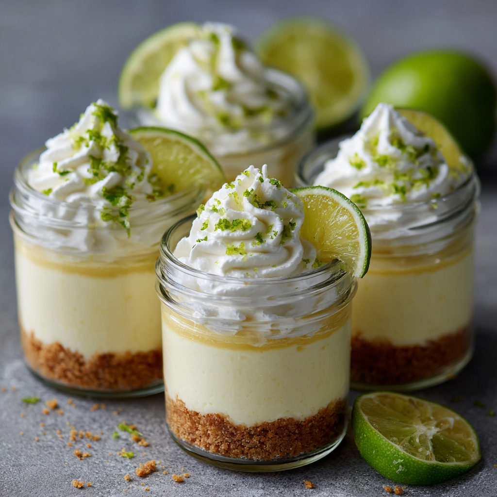 No-Bake Key Lime Cheesecake Jars : Creamy & Refreshing Summer Dessert