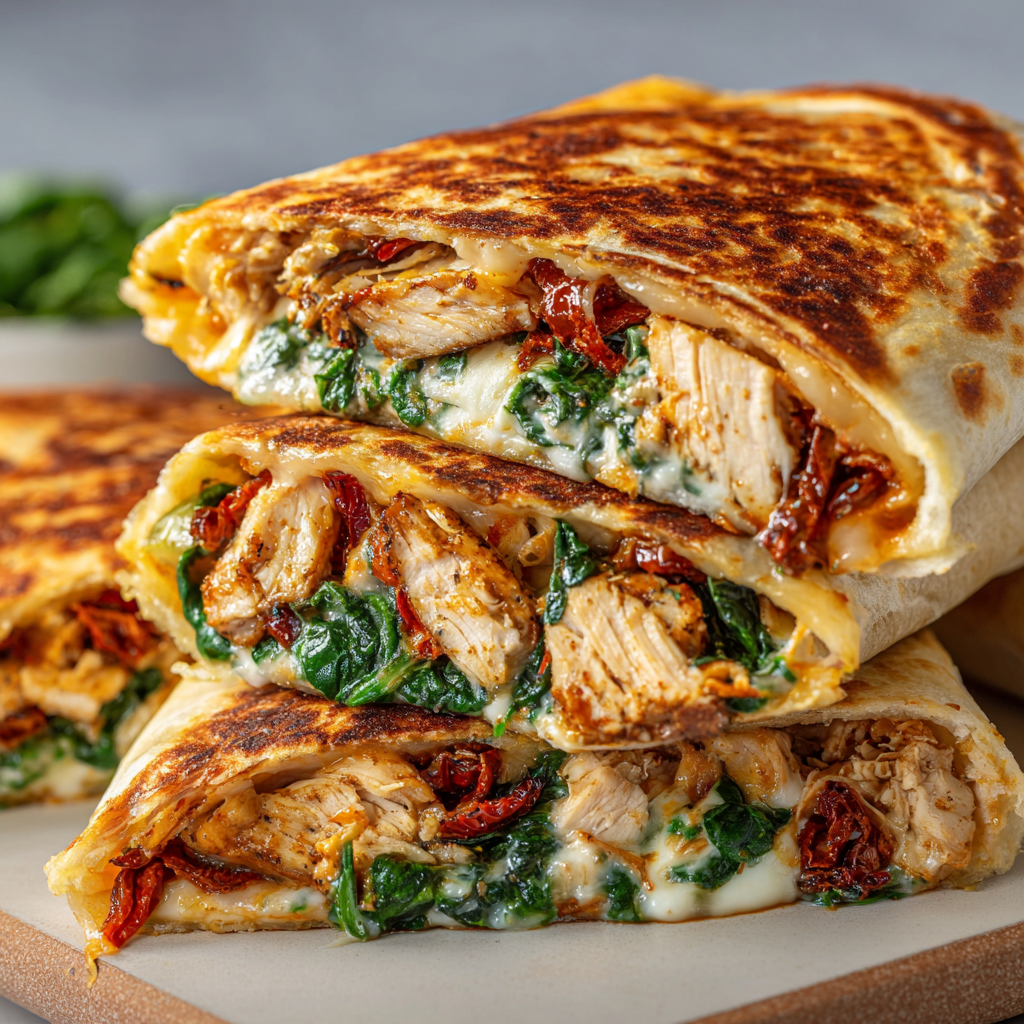 Tuscan Chicken Crunchwrap : Cheesy, Crispy & Packed with Flavor